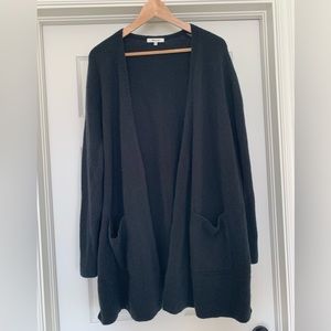 Madwell Kent Cardigan Sweater in Coziest Yarn True Black